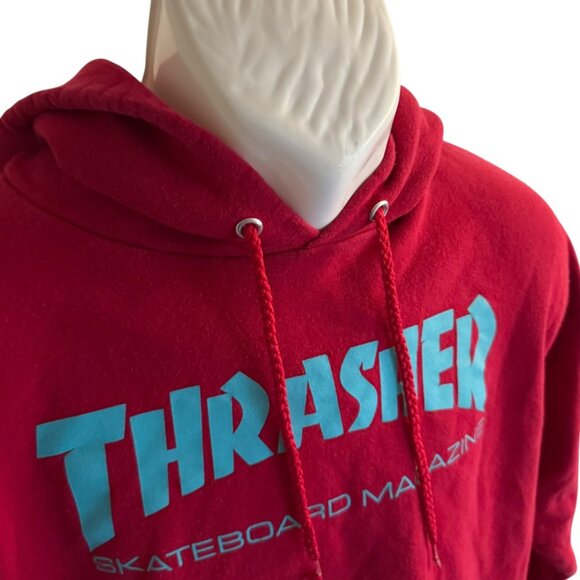 Thrasher Hoodie – Red w/ Teal Logo (mens M) - Picture 6 of 12